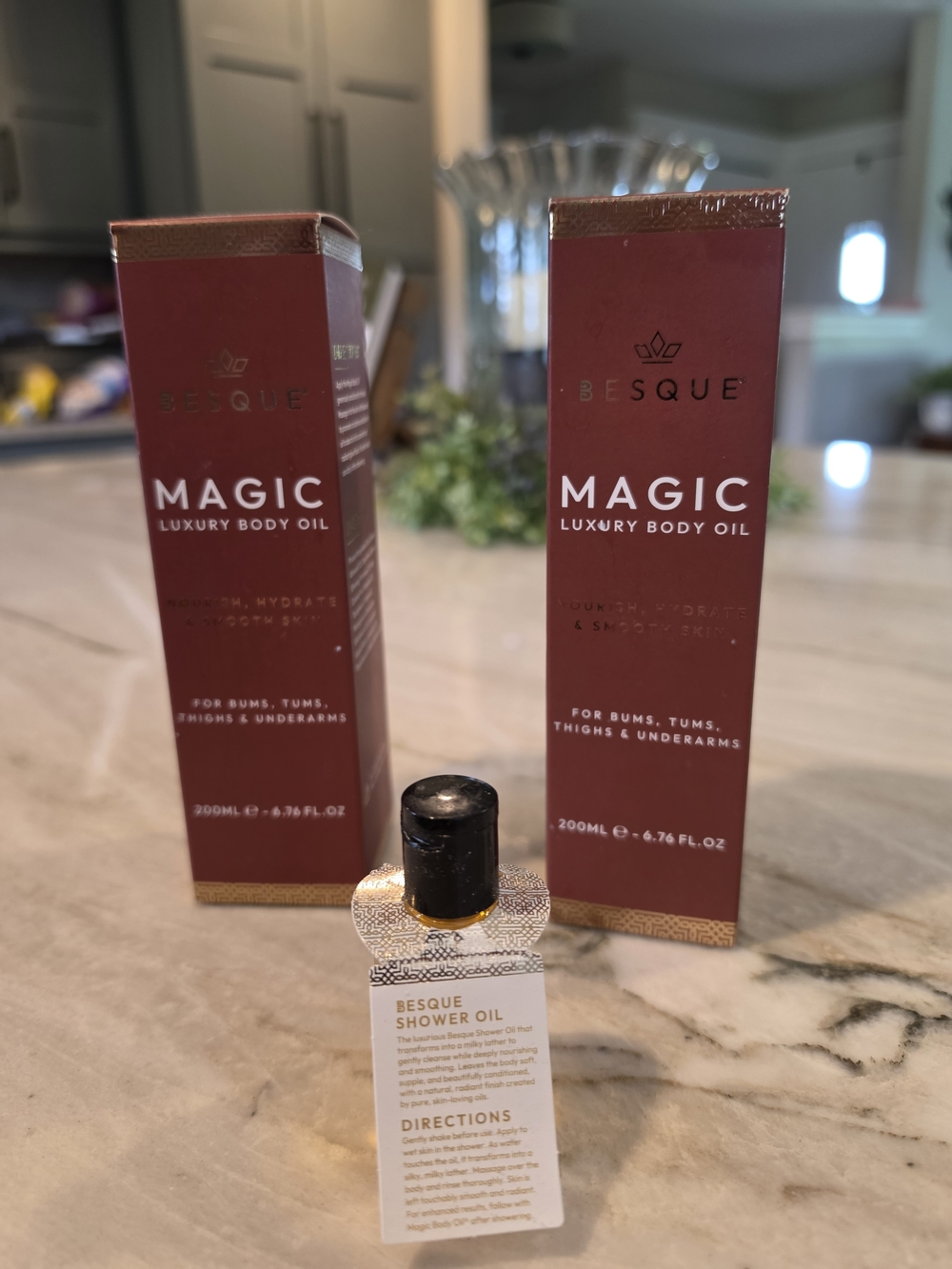 Besque Magic Luxury Body Oil — Deep Burgundy